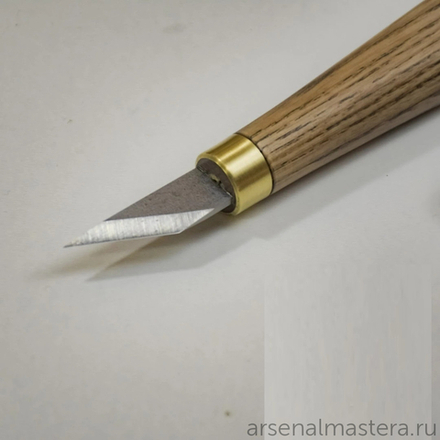 ХИТ! Нож - косяк резчицкий косая заточка 30 град 155 мм / 40 мм Петроградъ РН НРЕЗ.06-00 М00013393