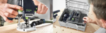 Комплект OF 1010 REBQ-Plus FESTOOL Вертикальный фрезер OF 1010, боковой упор, устройство для установки на шину - направляющую в систейнере Sys3 578005