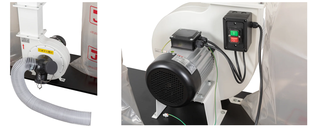 АКЦИЯ ЧЕРНАЯ ПЯТНИЦА! Вытяжная установка / стружкоотсос профессиональный JET DC-2300 380В 2,2 кВт, объем пылесборника 2 х 200 л 10001055T