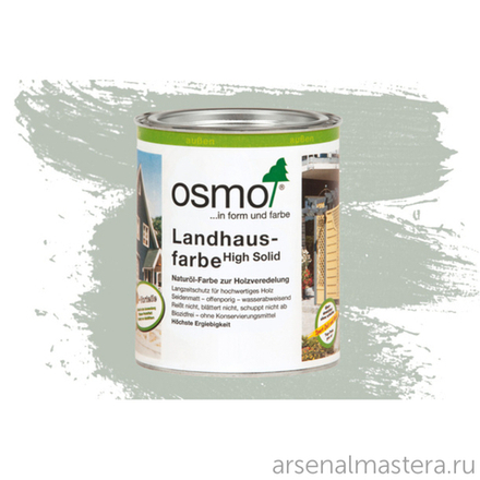 Непрозрачная краска для наружных работ Osmo 2735 дымчато-серая 2,5 л Landhausfarbe Osmo-2735-2.5 11400144