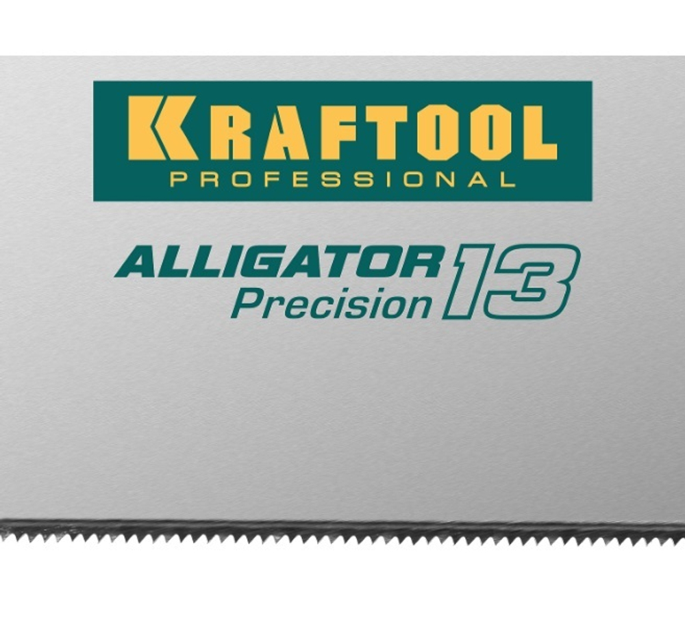 ХИТ! Ножовка для точного реза Alligator Precision 13 TPI 13, 3D зуб 500 мм KRAFTOOL 15225-50