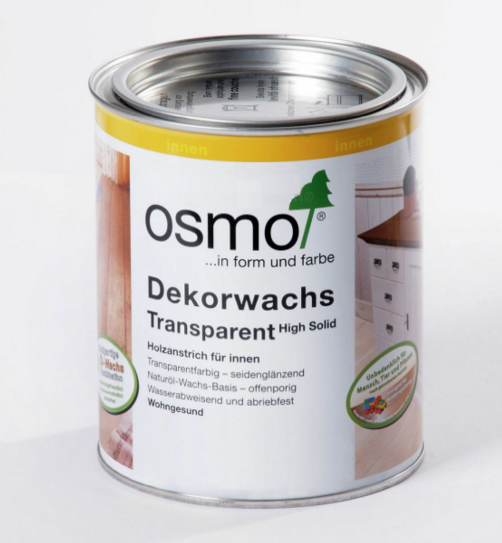 Прозрачная краска на основе цветных масел и воска Osmo 3164 Дуб 0,125 л Dekorwachs Transparent для внутренних работ Osmo-3164-0.125 10100099