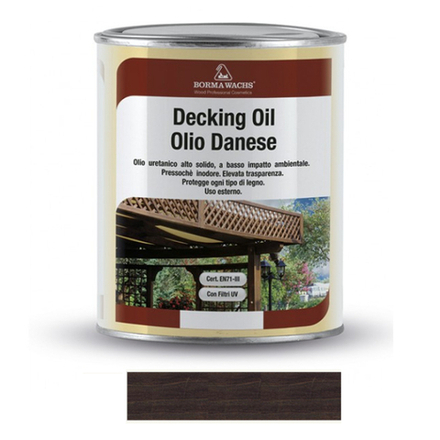 АКЦИЯ МАЙ 2025! Масло датское Decking Oil 1 л для террас цвет 582 Палисандр для наружных работ Borma 4971IL-DS582