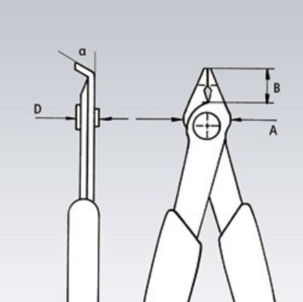 Бокорезы прецизионные 125 мм Electronic Super Knips (Кусачки для электроники), нержавеющая сталь, губки 60 градусов, 2 компонентные ручки KNIPEX KN-7823125