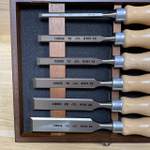 ХИТ! Набор столярных стамесок (долото) Narex в деревянном кейсе 6 шт (6, 10, 12, 16, 20, 26 мм) WOOD LINE PROFI 853055