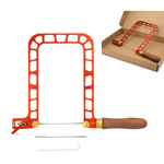 Новинка! Лобзик ручной с эксцентриковым натяжителем полотна Woodwork, с полотном 130 мм, глубина 200 мм. Алюминиевая рамка, деревянная рукоятка, дополнительное полотно в комплекте HSS-200