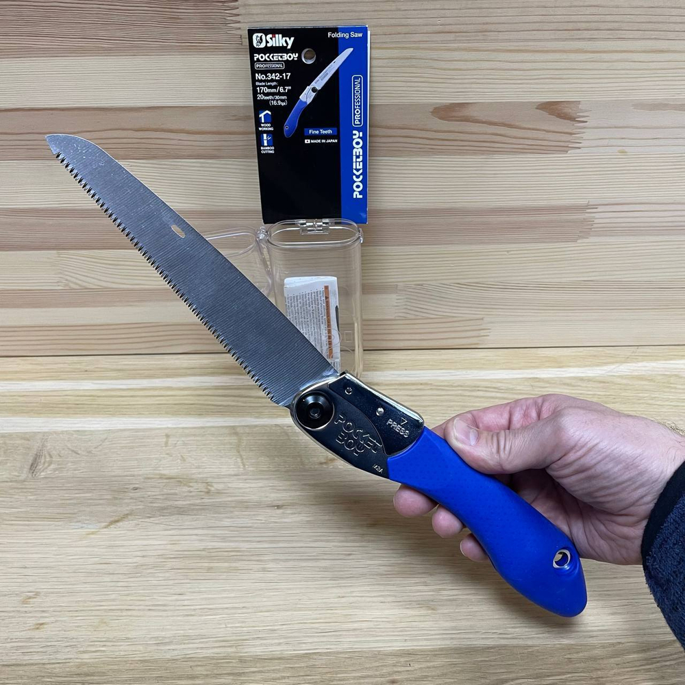 ХИТ! Пила складная Silky Pocketboy 170 мм, 26 зуб / 30 мм, 22 TPI синяя KSI534217 М00002545