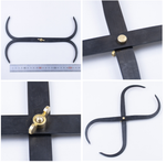 Новинка! Кронциркуль двусторонний GOLDRATIO длина 175 мм, ширина раскрытия 210 мм, для измерения толщины стенок у токарных деревянных изделий, переноса размера М00024710