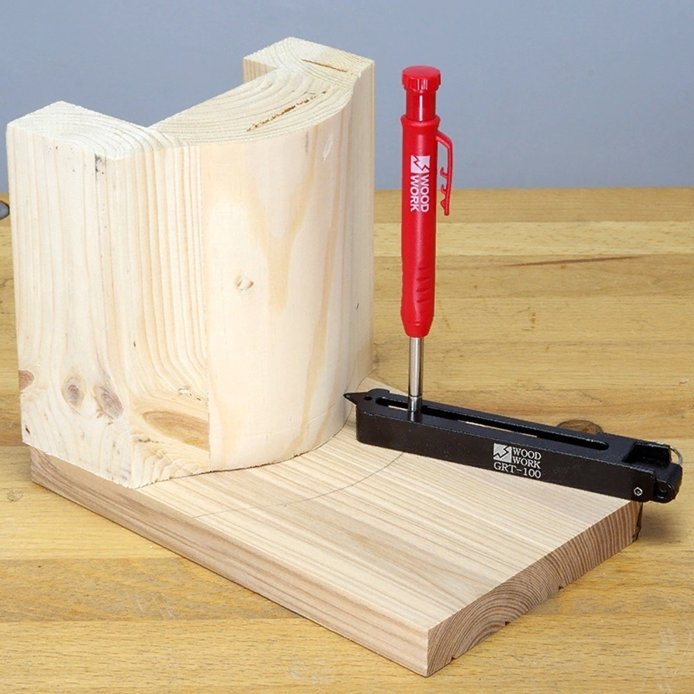 ХИТ! Шаблон с циркулем для копирования, разметки с карандашом WOODWORK GRT-100