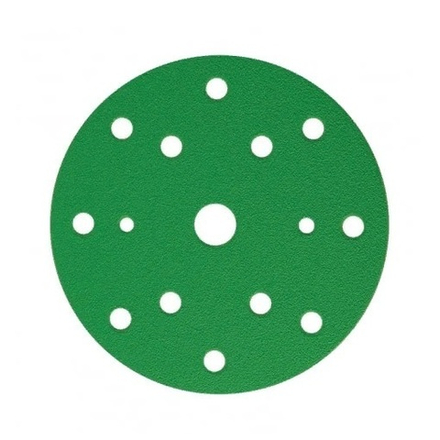 Шлифовальные круги комплект 100 шт FILM L312T 150 мм на липучке 15 отверстий зелёные P 1000 SUNMIGHT 53020-100
