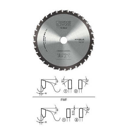 Пильный диск по стали 355 х 2.4 / 2.0 / 25.4 х 80T Woodwork 46.355.80