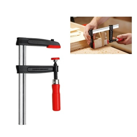 Новинка! Струбцина чугунная 500/140, 5.5 кН, деревянная ручка BESSEY BE-TPN50S14BE