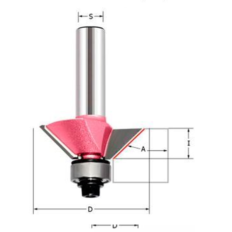 ХИТ! Фреза для снятия фаски 45гр. (нижний подшипник) Z=2 D=65x26x65 S=12 PROCUT 156295P