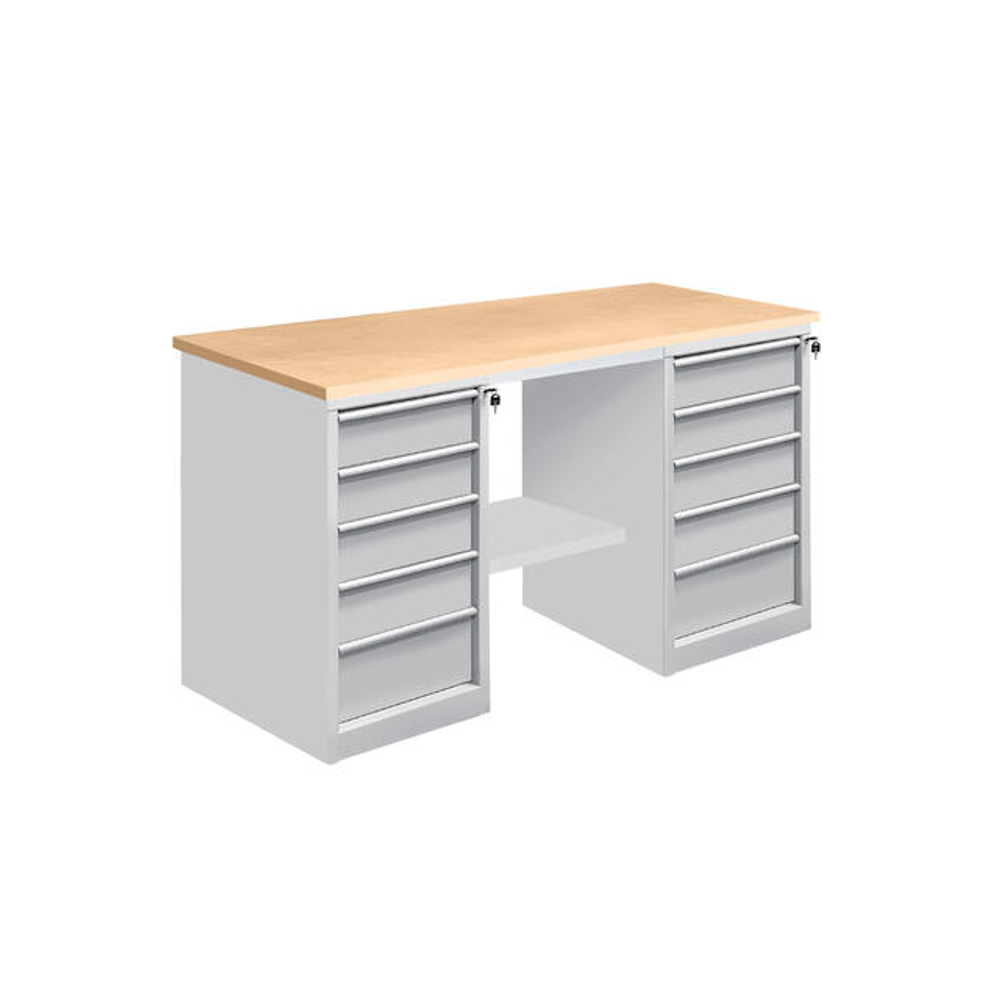 Новинка! Верстак металлический для столярных и слесарных работ Gresson серия ВС-Т5Т5 1800 х 630 х 820 мм ВС-1800Т5Т5