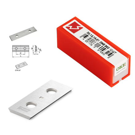 Новинка! Ножи твердосплавные 10 шт Woodwork 30 x 12 x 1,5 OKE 302 30.12.15.01