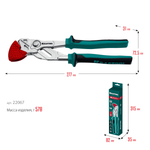 Новинка! Клещи переставные - гаечный ключ KRAFTOOL Vise-wrench 250 мм, 2-х компонентные рукоятки, быстрая настройка нажатием кнопки, принцип трещетки 22067