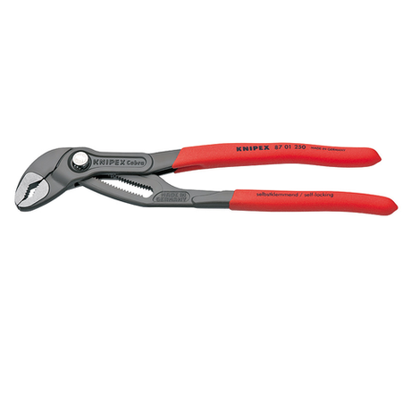 Клещи переставные COBRA 250 мм, зев 50 мм, фосфатированные, обливные ручки, SB KNIPEX KN-8701250SB