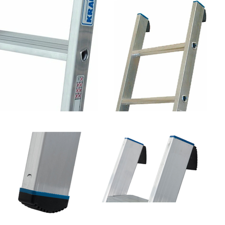 Новинка! Лестница приставная односекционная алюминиевая KRAUSE STABILO 6 ступеней 124401