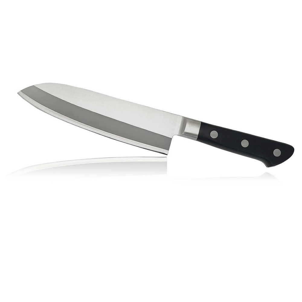 Новинка! Японский Кухонный Нож Шеф Сантоку Tojiro FUJI CUTLERY 16,5 см, сталь Mo-V, 3 слоя, рукоять полипропилен, заточка 6000 FC-1661