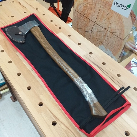 ХИТ! Топор валочный большой кованный ПЕТРОГРАДЪ модель Брянск топорище н24 М00020791