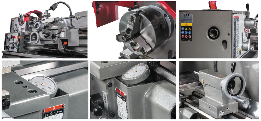Новинка! Универсальный токарно - винторезный станок по металлу Jet GHB-1340A DRO с УЦИ 380В 1,5/2,8 кВт 50000710T