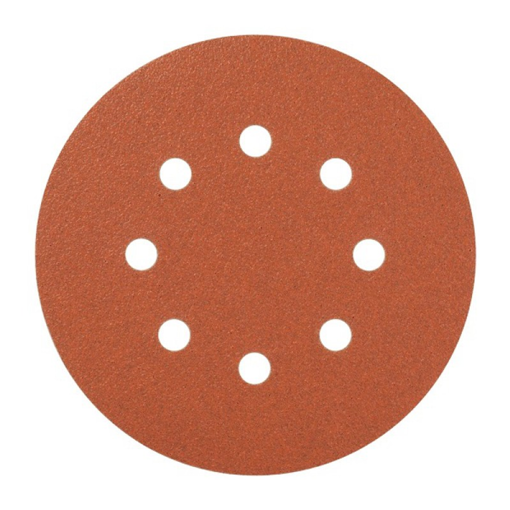 Новинка! Шлифовальные круги 100 шт SUNMIGHT ORANGE FILM Q128OM 125 мм, 8 отверстий, на липучке P 150, оранжевый 23009