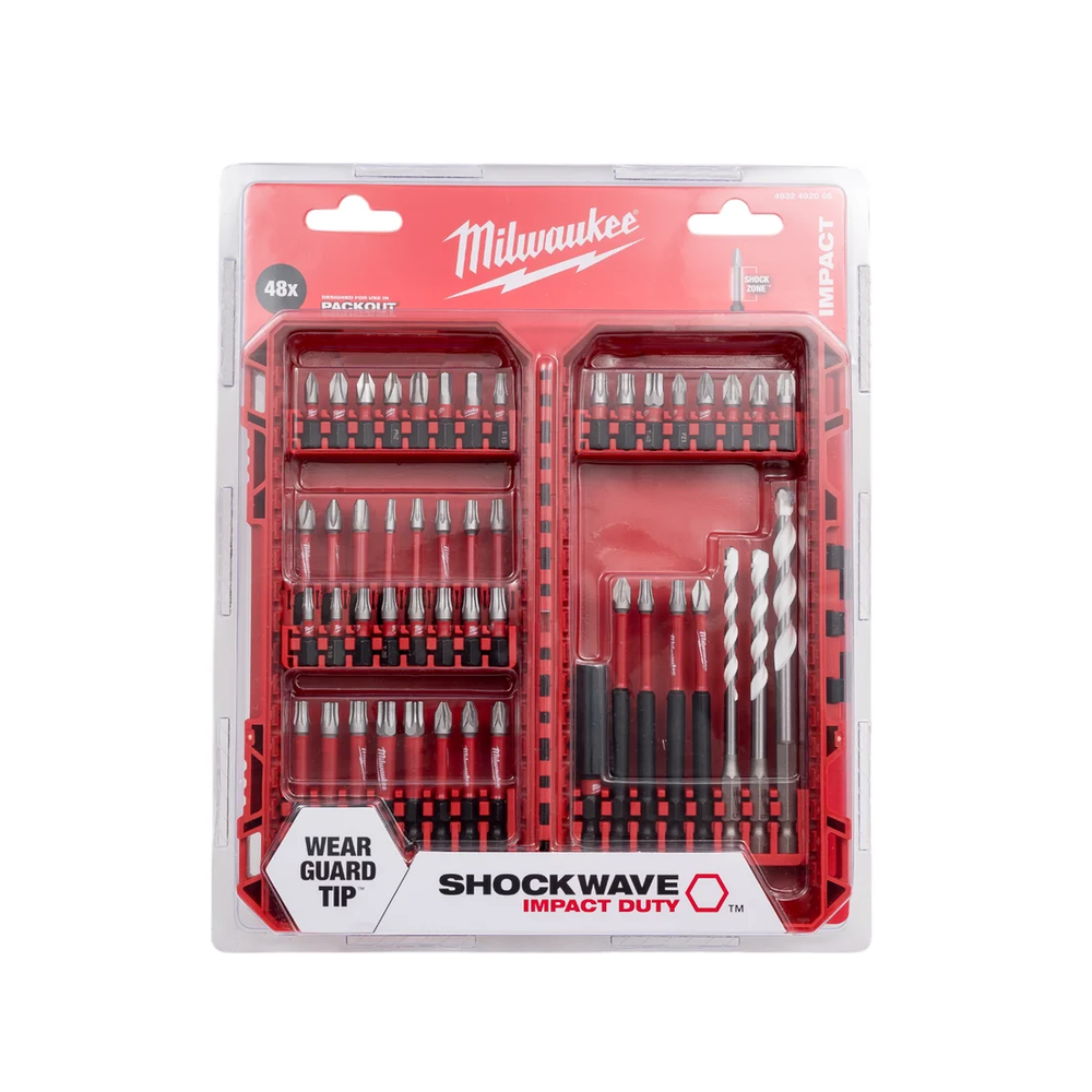 ХИТ! Набор бит ударных 48 шт. Milwaukee SHOCKWAVE GEN III Impact Duty sets, для шуруповерта, для любых видов работ по сверлению и закручиванию 4932492005