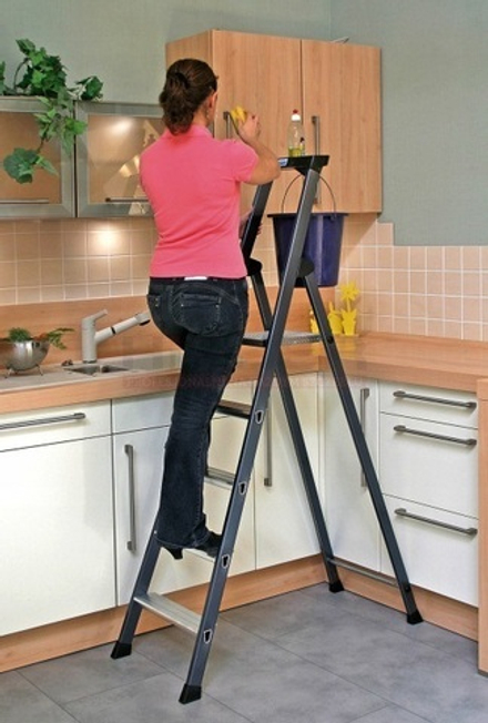 ХИТ! Стремянка свободностоящая анодированная MONTO SEPRO S 5 ступеней KRAUSE 124197