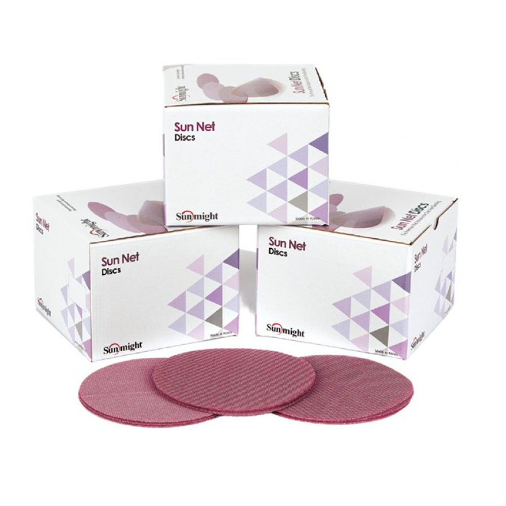 Новинка! Шлифовальные круги 50 шт Sunmight SUN NET X313T 150 мм на липучке сетка P 120 82208-50