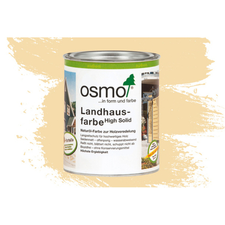 Непрозрачная краска для наружных работ Osmo 2204 слоновая кость 0,75 л Landhausfarbe Osmo-2204-0.75 11400036