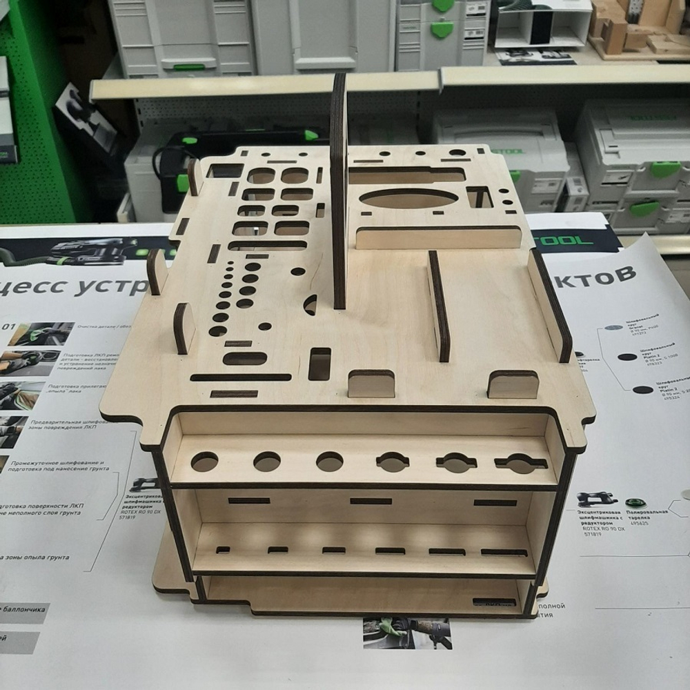 Вкладыш органайзер деревянный (подходит для систейнера Festool  SYS3 M 337) ArMa-18