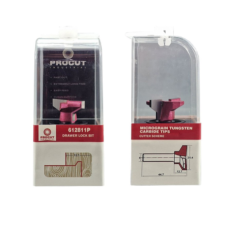 Новинка! Фреза для изготовления мебельных ящиков 25.4 x 13 x 45 S=8 PROCUT 612811P