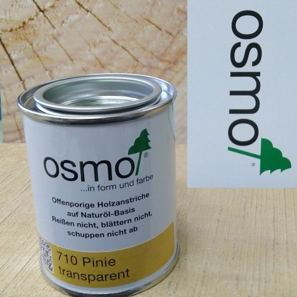 РАСПРОДАЖА! Защитное масло-лазурь для древесины для наружных работ OSMO 710 Holzschutz Ol-Lasur Пиния 0,125 л Osmo-710-0,125 12100098