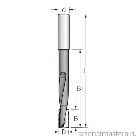 ХИТ! Фреза спиральная под замок без стружколома Z2 D16 B 80 x 20 L130 S12 WPW DT16012P