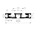 Новинка! Профиль алюминиевый Woodwork 73 х 14 мм, длина 1,2 м. Шина с направляющими с тремя направляющими пазами Т-образными T-track TR73.120