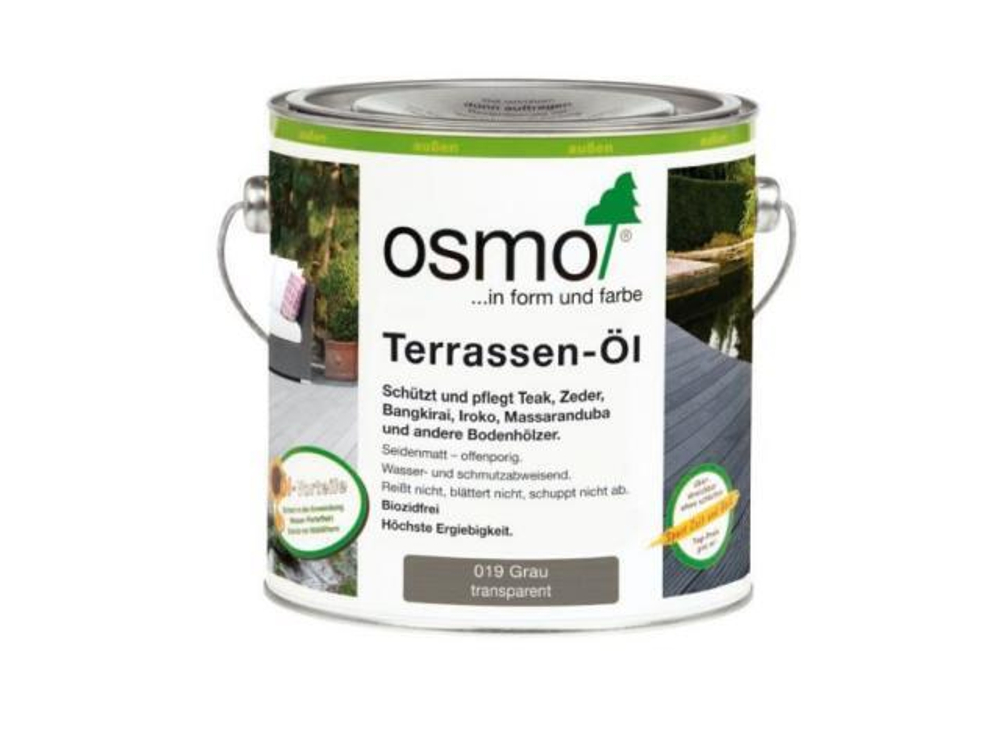 РАСПРОДАЖА! Масло для террас Osmo 019 серое 0,125 л Terrassen-Ole для наружных работ Osmo-019-0,125 11500140