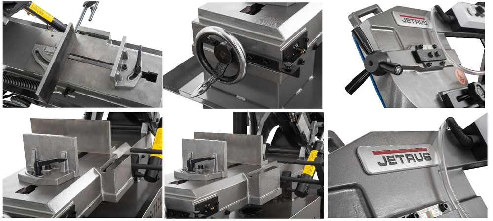 Новинка! Ленточнопильный станок по металлу JET HVBS-712L 0,75 кВт 220 В, распил под углом JRM80712M