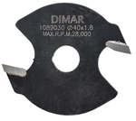 Фреза комплект соединение минишип 33 x 5,75 мм D3 9,5 хвостовик 12 мм DIMAR 1089009