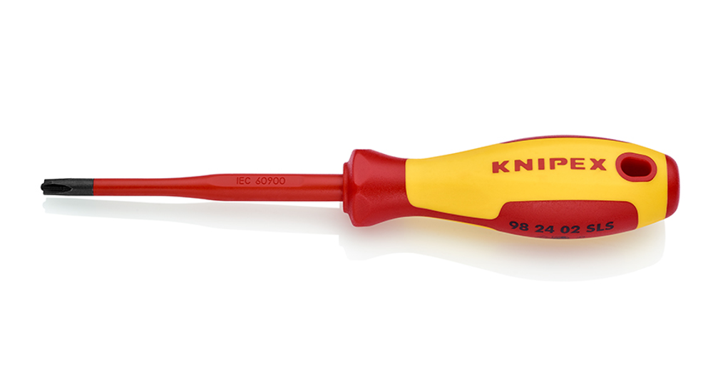 Отвёртка 212 мм с узким концом  VDE PlusMinus Phillips PH / S 2 x 100 мм, диэлектрическая 98 24 02 SLS KNIPEX KN-982402SLS