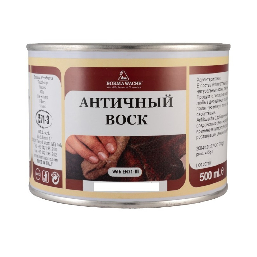 ХИТ! Воск античный Antik Wax 500 мл цвет 63 Темный орех для внутренних работ Borma 3405
