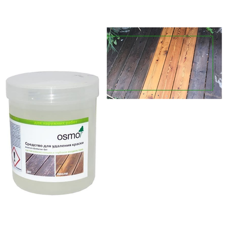 Новинка! Средство для удаления краски OSMO Anstrich-Entferner Gel 6611 0,5 л для наружных работ, для удаления старых покрытий и лазурей на масляной основе 13900142