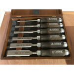 ЦЕНЫ НИЖЕ ХИТ! Набор столярных стамесок плоских Wood Line Profi Narex 6 шт в деревянном кейсе (6, 10, 12, 16, 20, 26 мм) 853053