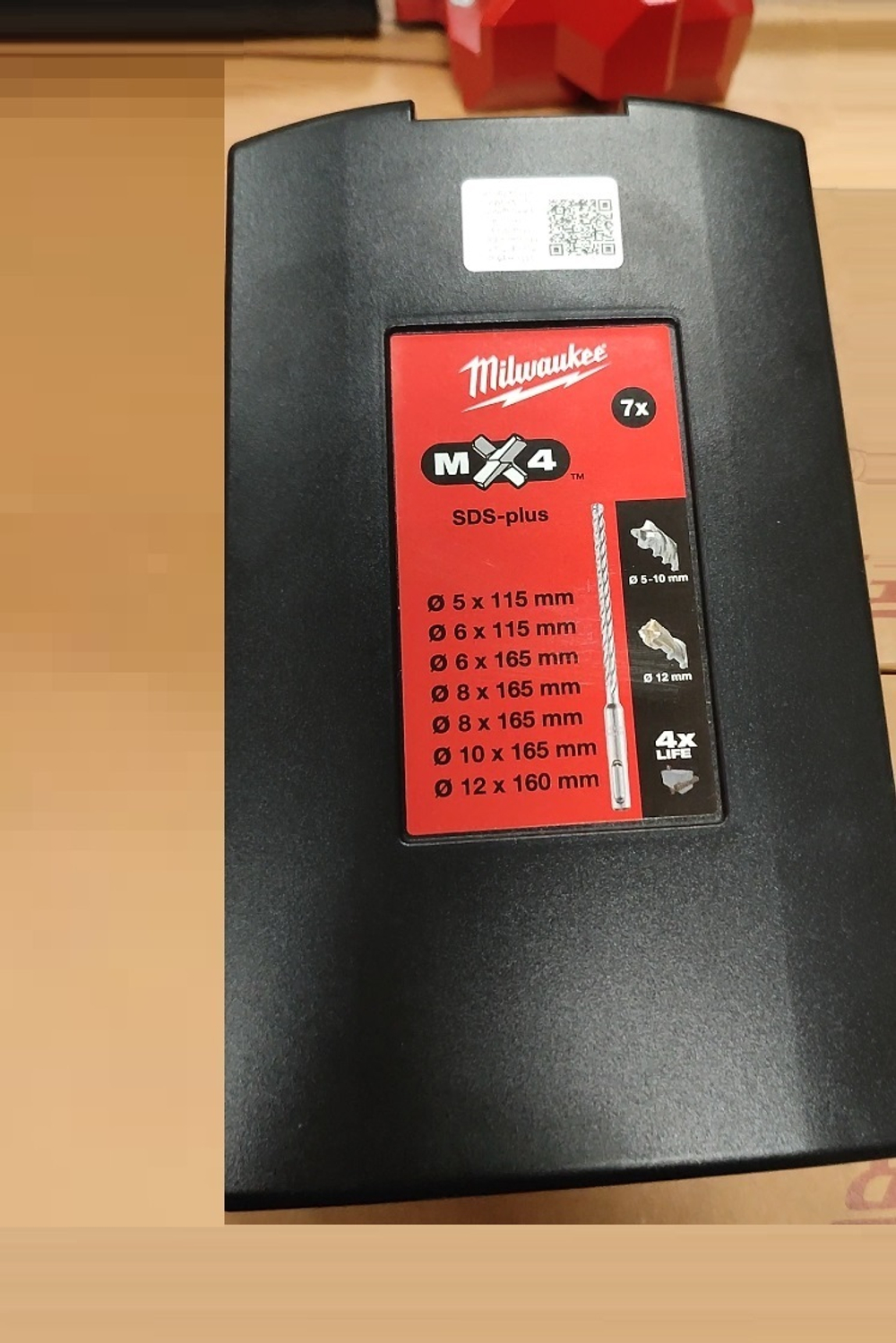 ХИТ! Набор буров 7 шт MX4 SDS плюс с 4 режущими кромками MILWAUKEE 4932478626