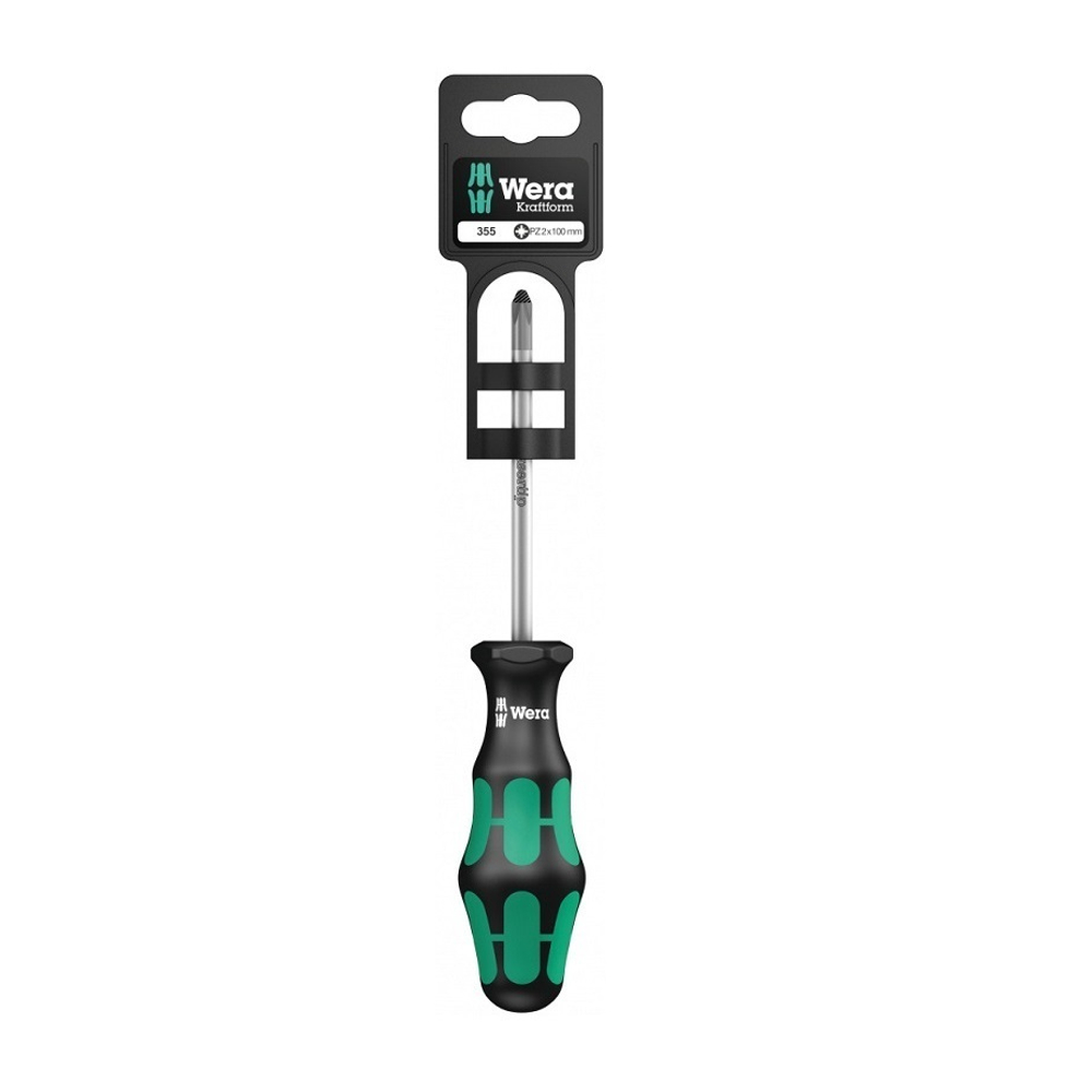 Отвертка крестовая 355 PZ SB PZ 1 x 80 мм Kraftform Plus 100056 WERA WE-100056