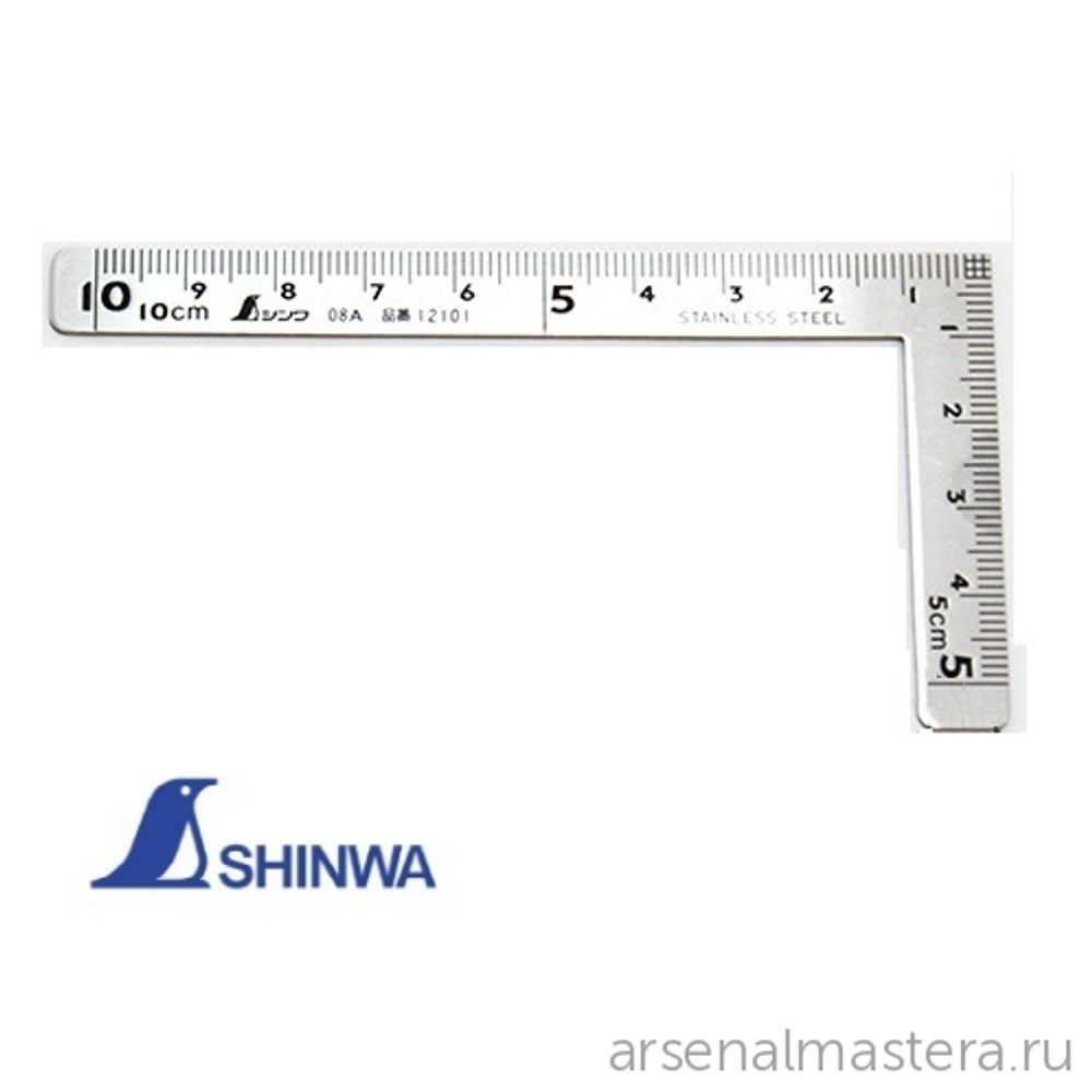 Угольник столярный плоский Shinwa 100 х 50 мм 12101 М00007648