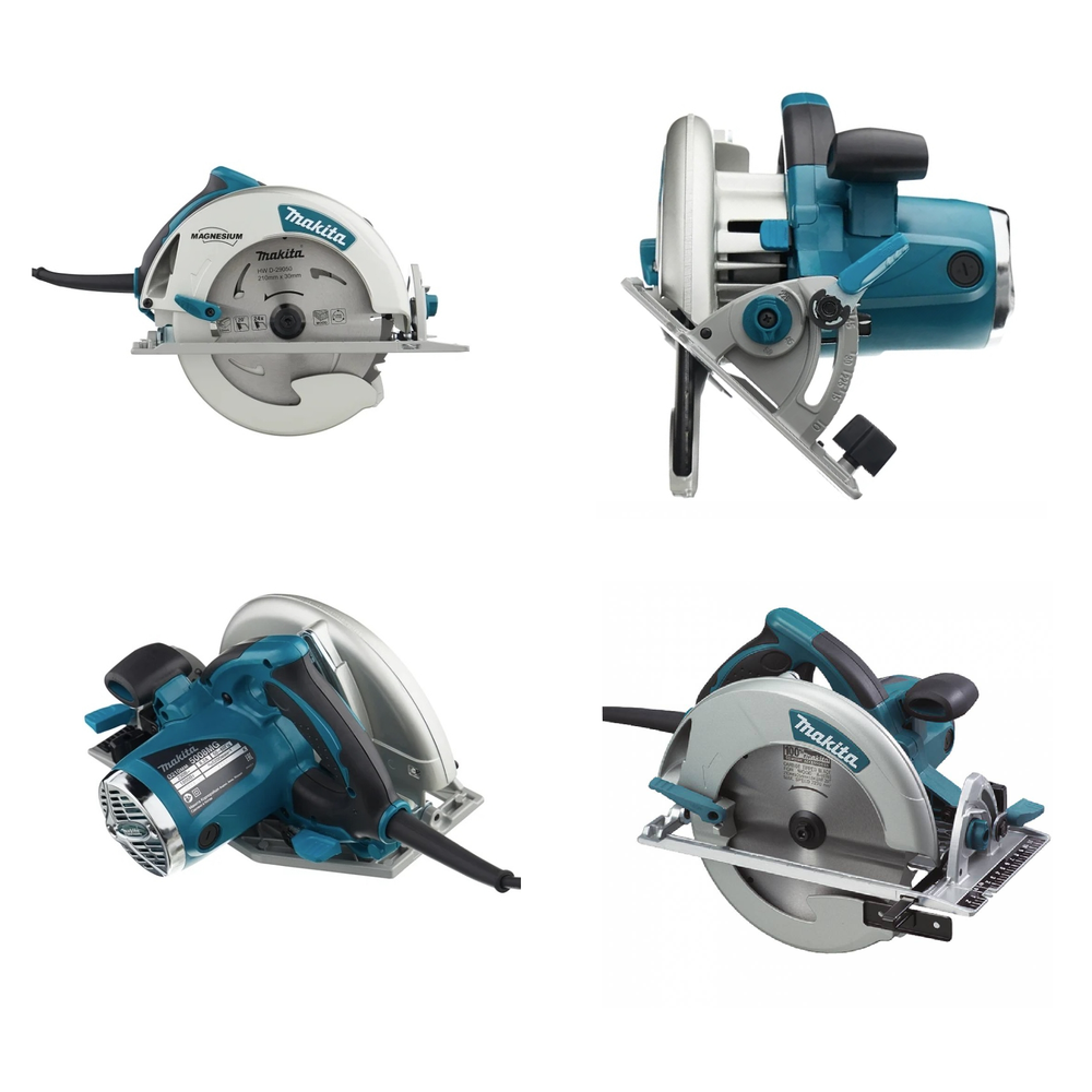 Новинка! Дисковая пила сетевая профессиональная Makita 220В 1,8 кВт Диск 210 / 30 мм, + Параллельный упор, Диск D-29050 в кейсе 5008MGJX2