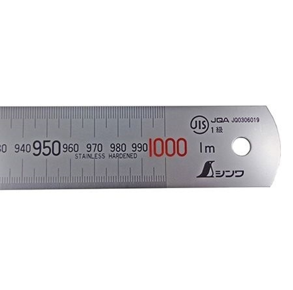 ХИТ! Стальная премиум линейка матовая (шкала - в мм) Shinwa 300 мм Sh 13013 М00011205