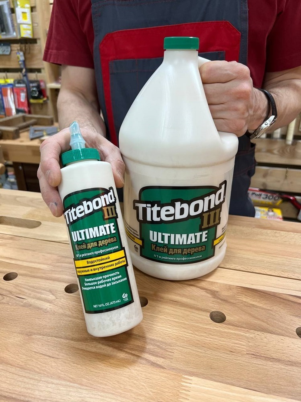 СУПЕР ХИТ! Клей повышенной влагостойкости Titebond III Ultimate Wood Glue 1416 полупрозрачный кремовый 3,8 л TB1416