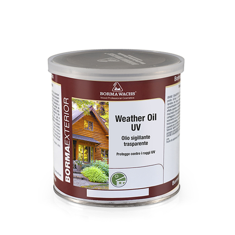 Новинка! Масло Borma WEATHER OIL UV 1 л с УФ-фильтром ПОГОДНОЕ для наружных и внутренних работ 3933.UV