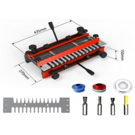 ХИТ! Приспособление / Шипорезка для соединений на прямой шип и ласточкин хвост с комплектом из 4-х фрез WOODWORK SMT-301